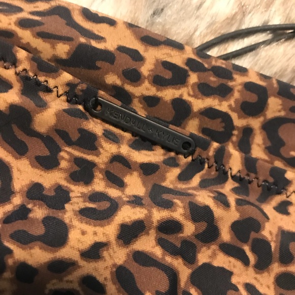 NWT Kendall Kylie Leopard High Waisted Bikini Set - Picture 6 of 7